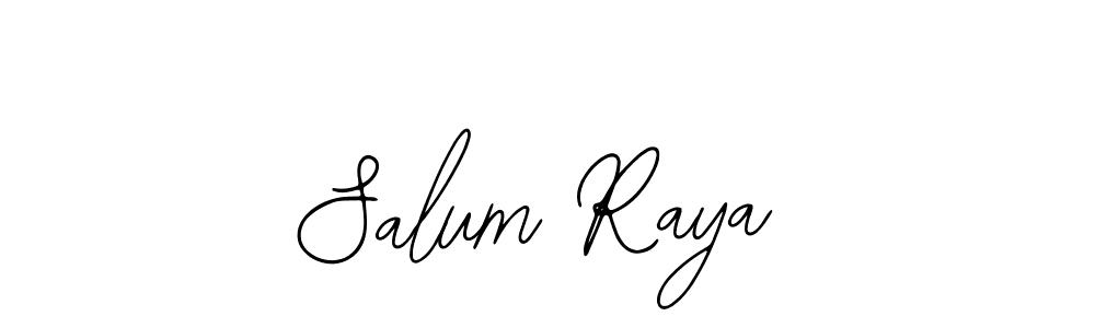 Use a signature maker to create a handwritten signature online. With this signature software, you can design (Bearetta-2O07w) your own signature for name Salum Raya. Salum Raya signature style 12 images and pictures png