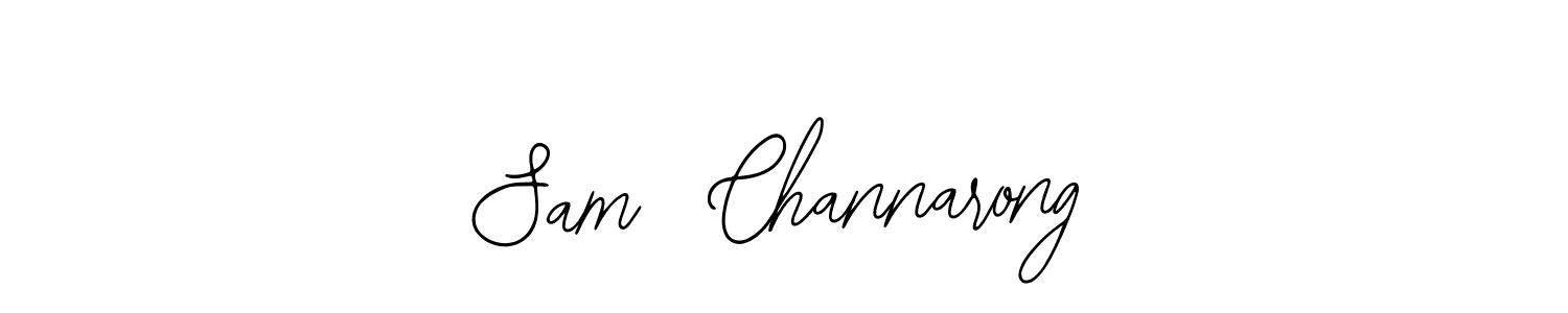 This is the best signature style for the Sam  Channarong name. Also you like these signature font (Bearetta-2O07w). Mix name signature. Sam  Channarong signature style 12 images and pictures png