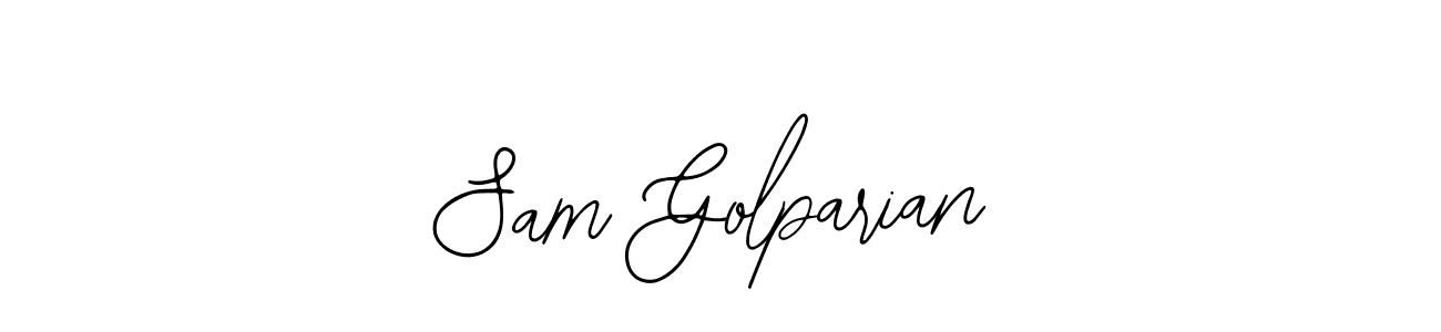 Similarly Bearetta-2O07w is the best handwritten signature design. Signature creator online .You can use it as an online autograph creator for name Sam Golparian. Sam Golparian signature style 12 images and pictures png