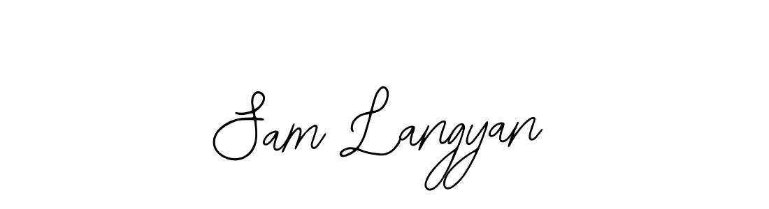Similarly Bearetta-2O07w is the best handwritten signature design. Signature creator online .You can use it as an online autograph creator for name Sam Langyan. Sam Langyan signature style 12 images and pictures png