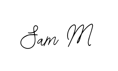 Also You can easily find your signature by using the search form. We will create Sam M name handwritten signature images for you free of cost using Bearetta-2O07w sign style. Sam M signature style 12 images and pictures png