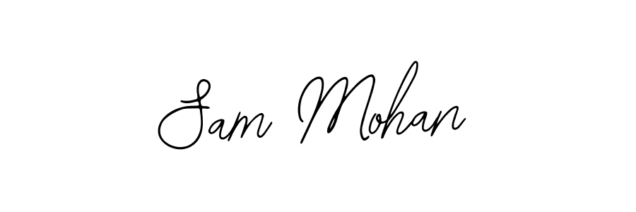 How to make Sam Mohan name signature. Use Bearetta-2O07w style for creating short signs online. This is the latest handwritten sign. Sam Mohan signature style 12 images and pictures png