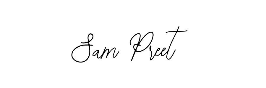 The best way (Bearetta-2O07w) to make a short signature is to pick only two or three words in your name. The name Sam Preet include a total of six letters. For converting this name. Sam Preet signature style 12 images and pictures png