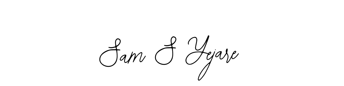 Also You can easily find your signature by using the search form. We will create Sam S Yejare name handwritten signature images for you free of cost using Bearetta-2O07w sign style. Sam S Yejare signature style 12 images and pictures png