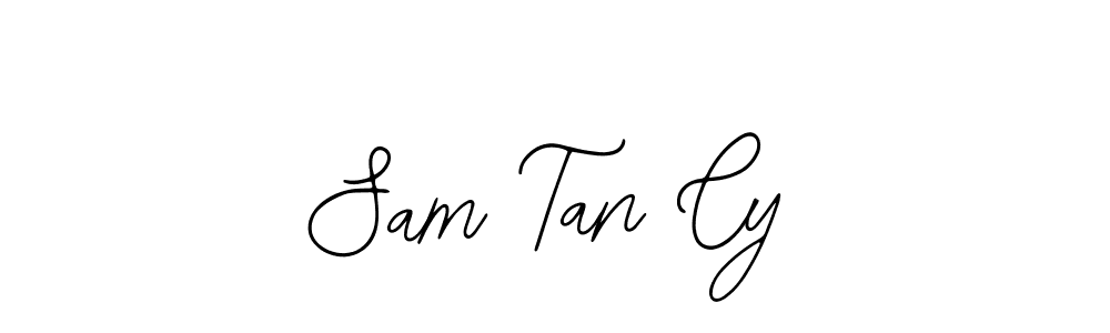 How to make Sam Tan Cy name signature. Use Bearetta-2O07w style for creating short signs online. This is the latest handwritten sign. Sam Tan Cy signature style 12 images and pictures png