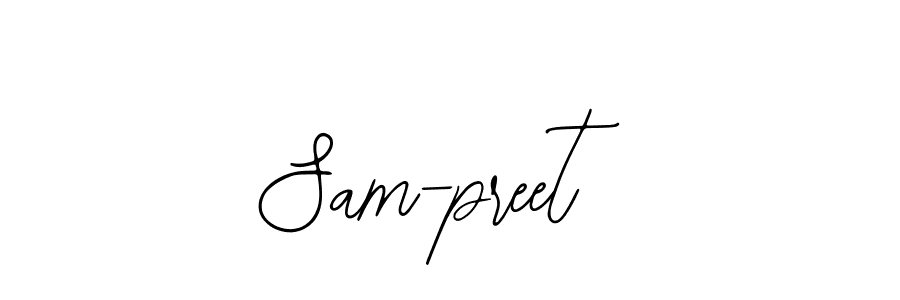 Use a signature maker to create a handwritten signature online. With this signature software, you can design (Bearetta-2O07w) your own signature for name Sam-preet. Sam-preet signature style 12 images and pictures png