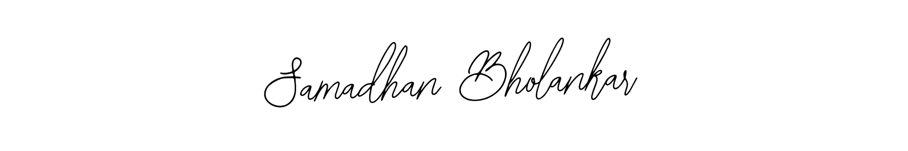 You should practise on your own different ways (Bearetta-2O07w) to write your name (Samadhan Bholankar) in signature. don't let someone else do it for you. Samadhan Bholankar signature style 12 images and pictures png