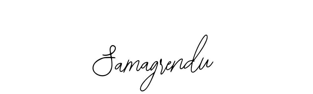 You should practise on your own different ways (Bearetta-2O07w) to write your name (Samagrendu) in signature. don't let someone else do it for you. Samagrendu signature style 12 images and pictures png