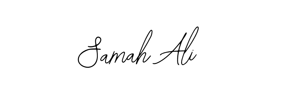 You should practise on your own different ways (Bearetta-2O07w) to write your name (Samah Ali) in signature. don't let someone else do it for you. Samah Ali signature style 12 images and pictures png