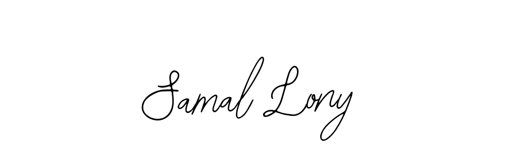 Bearetta-2O07w is a professional signature style that is perfect for those who want to add a touch of class to their signature. It is also a great choice for those who want to make their signature more unique. Get Samal Lony name to fancy signature for free. Samal Lony signature style 12 images and pictures png