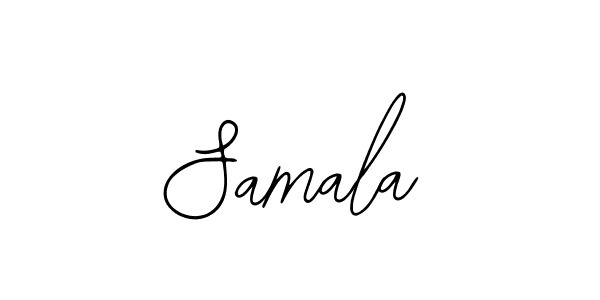 Use a signature maker to create a handwritten signature online. With this signature software, you can design (Bearetta-2O07w) your own signature for name Samala. Samala signature style 12 images and pictures png