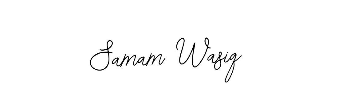 You should practise on your own different ways (Bearetta-2O07w) to write your name (Samam Wasiq) in signature. don't let someone else do it for you. Samam Wasiq signature style 12 images and pictures png