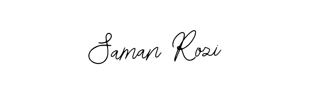 Create a beautiful signature design for name Saman Rozi. With this signature (Bearetta-2O07w) fonts, you can make a handwritten signature for free. Saman Rozi signature style 12 images and pictures png