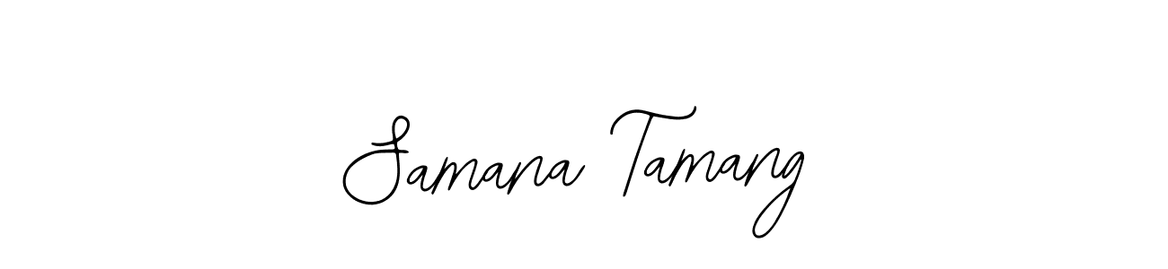 Also You can easily find your signature by using the search form. We will create Samana Tamang name handwritten signature images for you free of cost using Bearetta-2O07w sign style. Samana Tamang signature style 12 images and pictures png