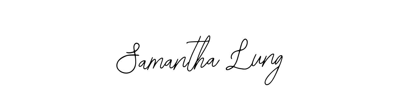 The best way (Bearetta-2O07w) to make a short signature is to pick only two or three words in your name. The name Samantha Lung include a total of six letters. For converting this name. Samantha Lung signature style 12 images and pictures png