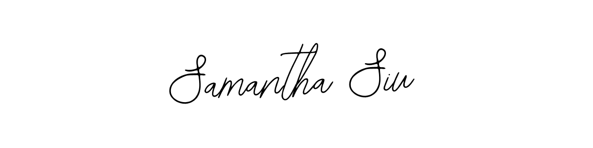 Use a signature maker to create a handwritten signature online. With this signature software, you can design (Bearetta-2O07w) your own signature for name Samantha Siu. Samantha Siu signature style 12 images and pictures png