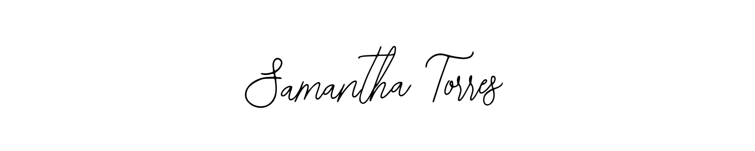 How to make Samantha Torres name signature. Use Bearetta-2O07w style for creating short signs online. This is the latest handwritten sign. Samantha Torres signature style 12 images and pictures png