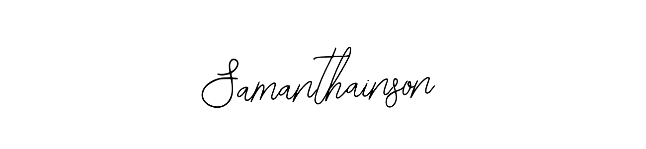 You should practise on your own different ways (Bearetta-2O07w) to write your name (Samanthainson) in signature. don't let someone else do it for you. Samanthainson signature style 12 images and pictures png