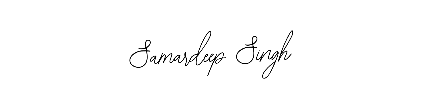 How to make Samardeep Singh name signature. Use Bearetta-2O07w style for creating short signs online. This is the latest handwritten sign. Samardeep Singh signature style 12 images and pictures png