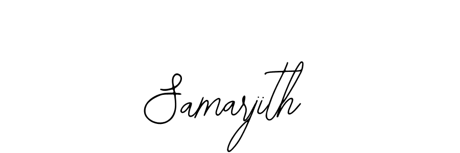 How to make Samarjith name signature. Use Bearetta-2O07w style for creating short signs online. This is the latest handwritten sign. Samarjith signature style 12 images and pictures png