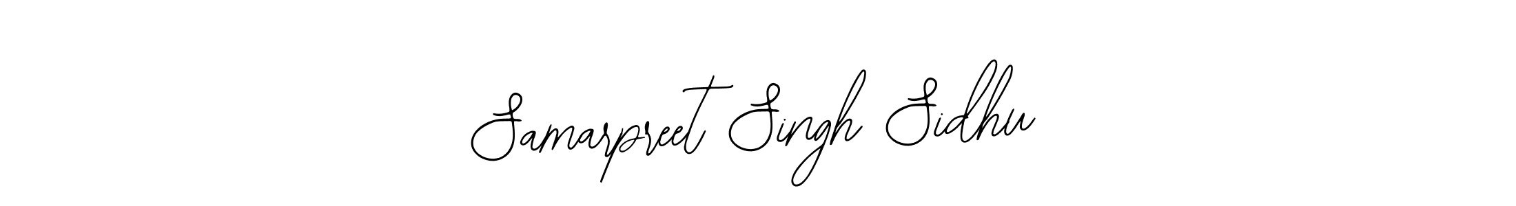 How to make Samarpreet Singh Sidhu name signature. Use Bearetta-2O07w style for creating short signs online. This is the latest handwritten sign. Samarpreet Singh Sidhu signature style 12 images and pictures png