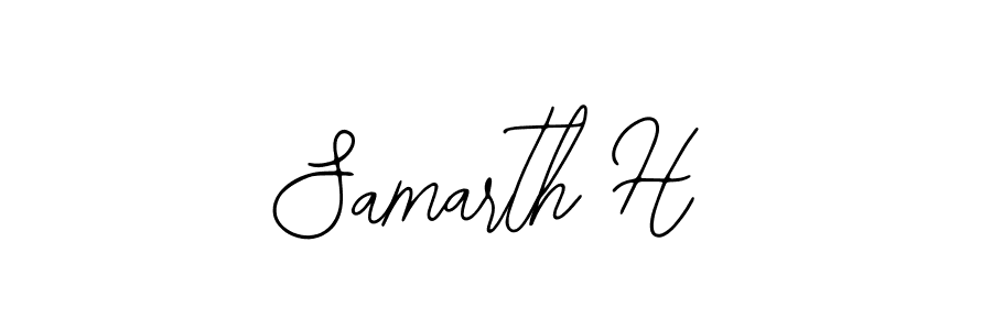 Also You can easily find your signature by using the search form. We will create Samarth H name handwritten signature images for you free of cost using Bearetta-2O07w sign style. Samarth H signature style 12 images and pictures png