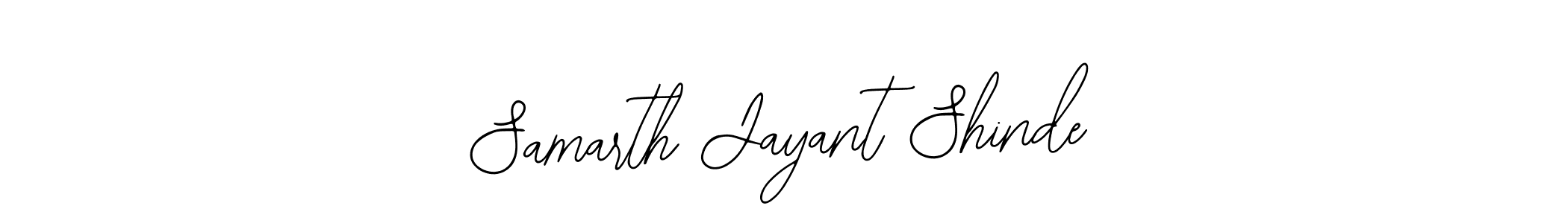 The best way (Bearetta-2O07w) to make a short signature is to pick only two or three words in your name. The name Samarth Jayant Shinde include a total of six letters. For converting this name. Samarth Jayant Shinde signature style 12 images and pictures png