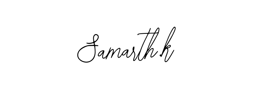 Use a signature maker to create a handwritten signature online. With this signature software, you can design (Bearetta-2O07w) your own signature for name Samarth.k. Samarth.k signature style 12 images and pictures png