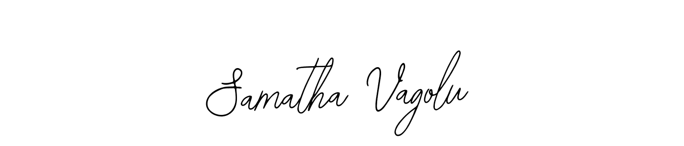 Create a beautiful signature design for name Samatha Vagolu. With this signature (Bearetta-2O07w) fonts, you can make a handwritten signature for free. Samatha Vagolu signature style 12 images and pictures png