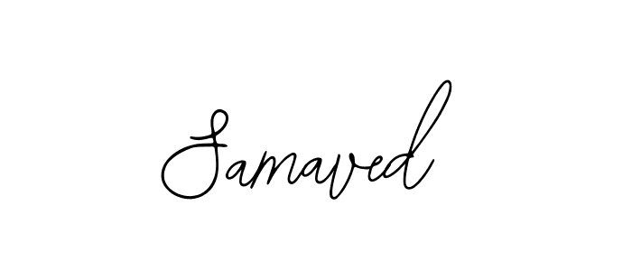 The best way (Bearetta-2O07w) to make a short signature is to pick only two or three words in your name. The name Samaved include a total of six letters. For converting this name. Samaved signature style 12 images and pictures png