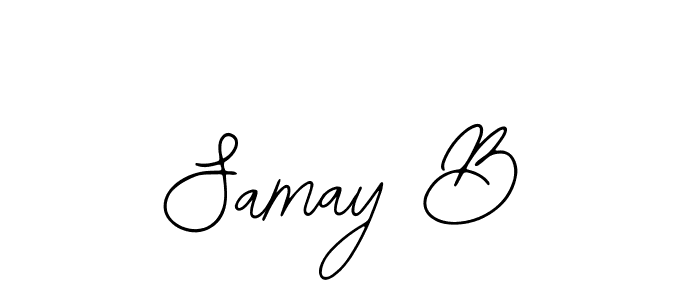 How to make Samay B name signature. Use Bearetta-2O07w style for creating short signs online. This is the latest handwritten sign. Samay B signature style 12 images and pictures png