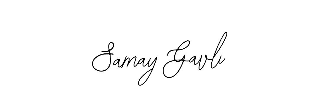 The best way (Bearetta-2O07w) to make a short signature is to pick only two or three words in your name. The name Samay Gavli include a total of six letters. For converting this name. Samay Gavli signature style 12 images and pictures png