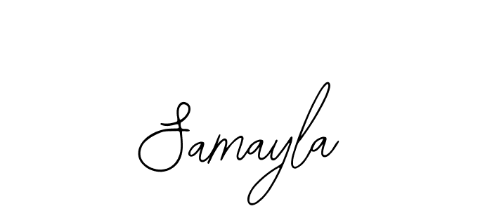 How to make Samayla name signature. Use Bearetta-2O07w style for creating short signs online. This is the latest handwritten sign. Samayla signature style 12 images and pictures png