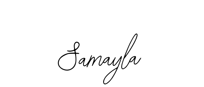 How to make Samayla name signature. Use Bearetta-2O07w style for creating short signs online. This is the latest handwritten sign. Samayla signature style 12 images and pictures png