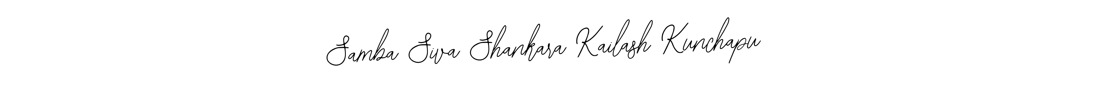 Similarly Bearetta-2O07w is the best handwritten signature design. Signature creator online .You can use it as an online autograph creator for name Samba Siva Shankara Kailash Kunchapu. Samba Siva Shankara Kailash Kunchapu signature style 12 images and pictures png