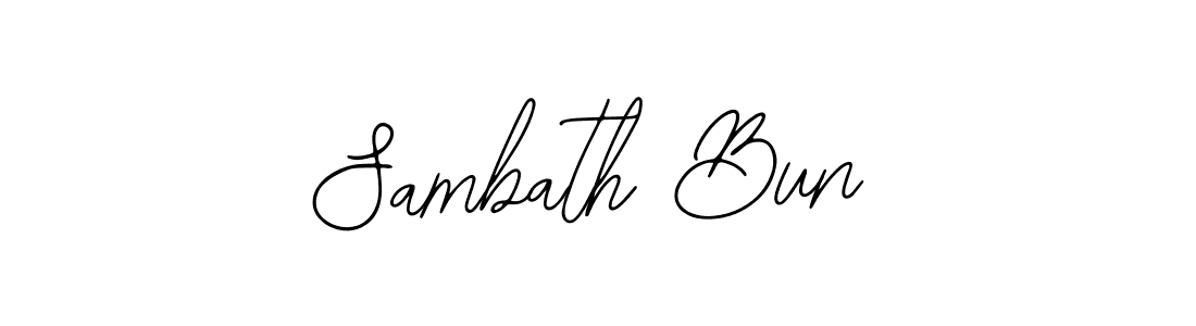 if you are searching for the best signature style for your name Sambath Bun. so please give up your signature search. here we have designed multiple signature styles  using Bearetta-2O07w. Sambath Bun signature style 12 images and pictures png