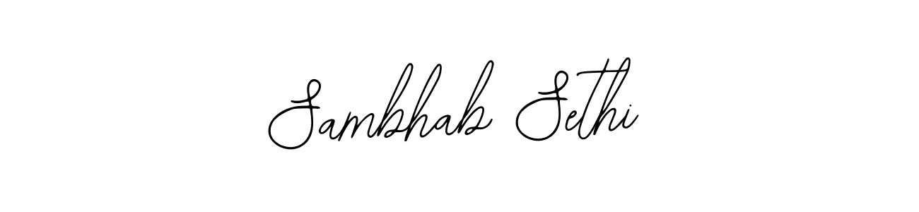 The best way (Bearetta-2O07w) to make a short signature is to pick only two or three words in your name. The name Sambhab Sethi include a total of six letters. For converting this name. Sambhab Sethi signature style 12 images and pictures png