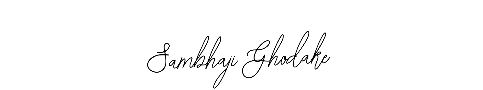 How to make Sambhaji Ghodake name signature. Use Bearetta-2O07w style for creating short signs online. This is the latest handwritten sign. Sambhaji Ghodake signature style 12 images and pictures png