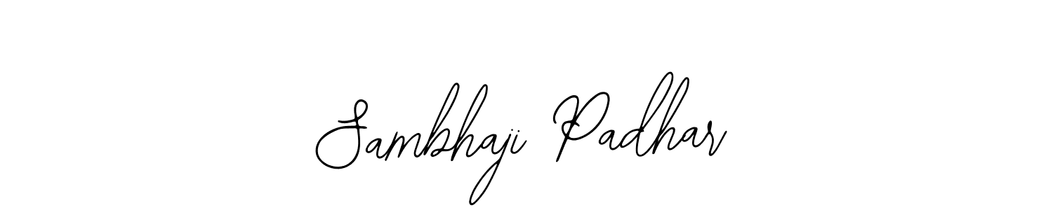 You should practise on your own different ways (Bearetta-2O07w) to write your name (Sambhaji Padhar) in signature. don't let someone else do it for you. Sambhaji Padhar signature style 12 images and pictures png