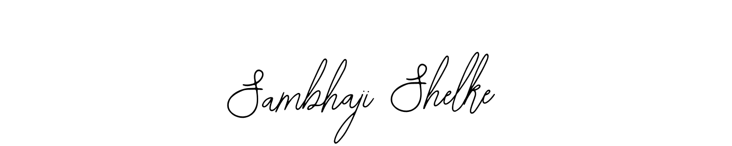 How to make Sambhaji Shelke name signature. Use Bearetta-2O07w style for creating short signs online. This is the latest handwritten sign. Sambhaji Shelke signature style 12 images and pictures png