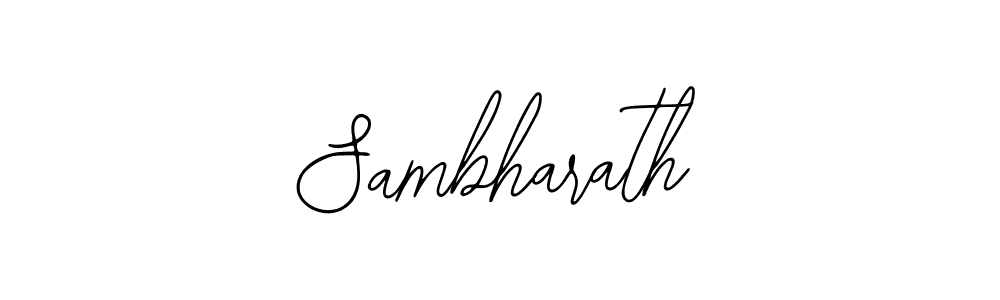 Design your own signature with our free online signature maker. With this signature software, you can create a handwritten (Bearetta-2O07w) signature for name Sambharath. Sambharath signature style 12 images and pictures png