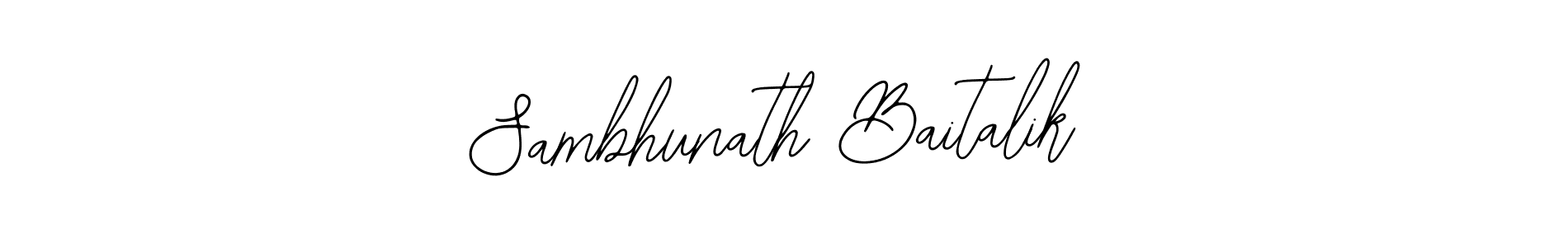 How to make Sambhunath Baitalik name signature. Use Bearetta-2O07w style for creating short signs online. This is the latest handwritten sign. Sambhunath Baitalik signature style 12 images and pictures png