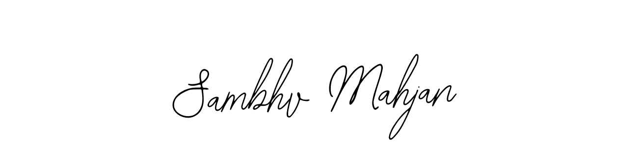 Design your own signature with our free online signature maker. With this signature software, you can create a handwritten (Bearetta-2O07w) signature for name Sambhv Mahjan. Sambhv Mahjan signature style 12 images and pictures png