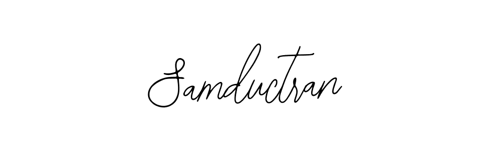 Use a signature maker to create a handwritten signature online. With this signature software, you can design (Bearetta-2O07w) your own signature for name Samductran. Samductran signature style 12 images and pictures png