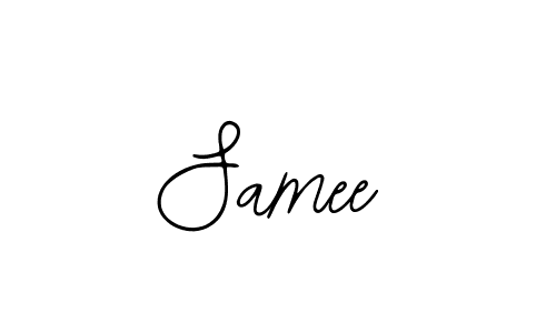 Use a signature maker to create a handwritten signature online. With this signature software, you can design (Bearetta-2O07w) your own signature for name Samee. Samee signature style 12 images and pictures png