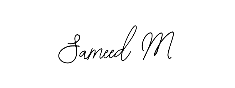 Use a signature maker to create a handwritten signature online. With this signature software, you can design (Bearetta-2O07w) your own signature for name Sameed M. Sameed M signature style 12 images and pictures png