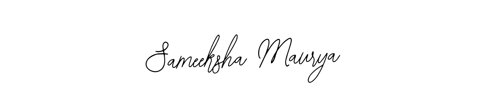 Also You can easily find your signature by using the search form. We will create Sameeksha Maurya name handwritten signature images for you free of cost using Bearetta-2O07w sign style. Sameeksha Maurya signature style 12 images and pictures png