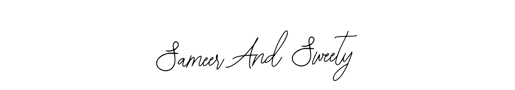 Also You can easily find your signature by using the search form. We will create Sameer And Sweety name handwritten signature images for you free of cost using Bearetta-2O07w sign style. Sameer And Sweety signature style 12 images and pictures png