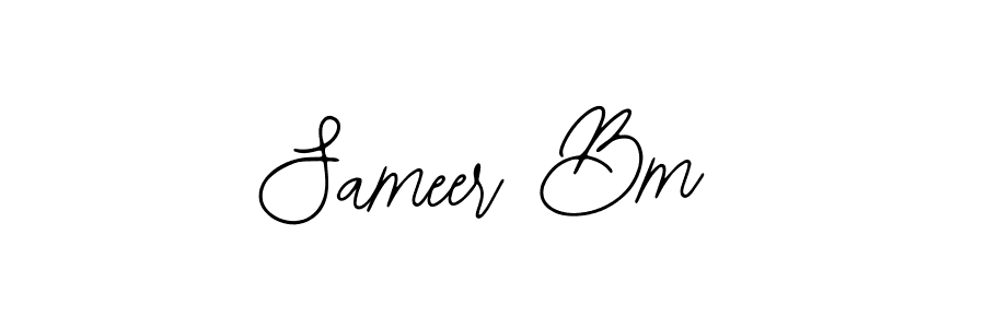 You should practise on your own different ways (Bearetta-2O07w) to write your name (Sameer Bm) in signature. don't let someone else do it for you. Sameer Bm signature style 12 images and pictures png