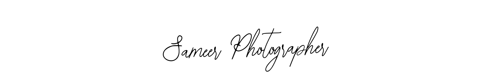 How to make Sameer Photographer name signature. Use Bearetta-2O07w style for creating short signs online. This is the latest handwritten sign. Sameer Photographer signature style 12 images and pictures png